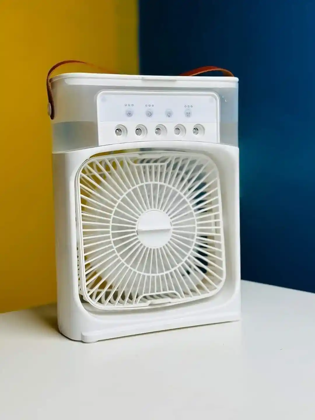 Air cooler fan with mist flow