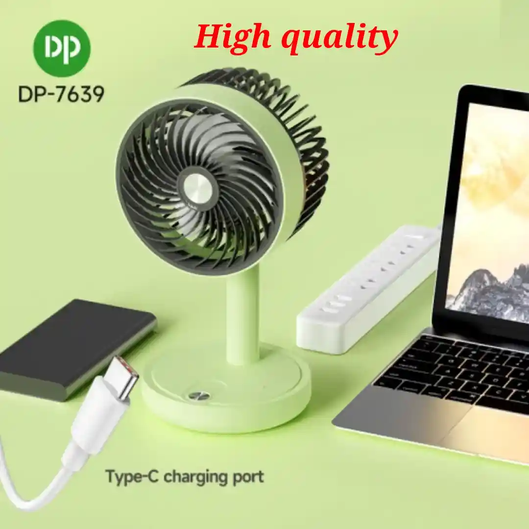 DP 7639 Model Rechargble Portable Table Fan