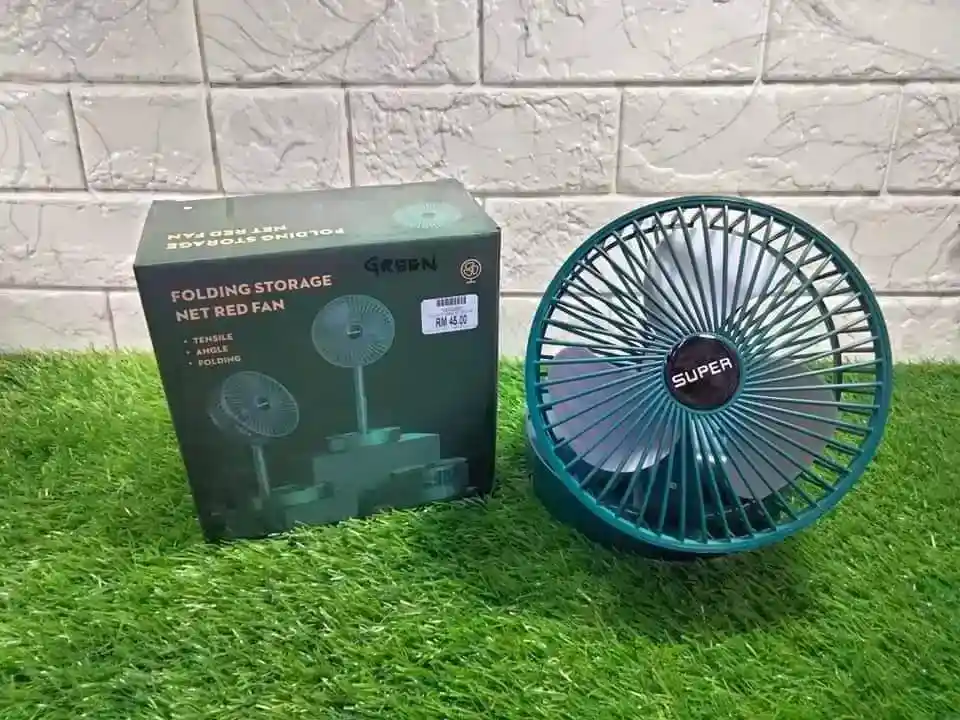 Folding Storage Net Red Fan